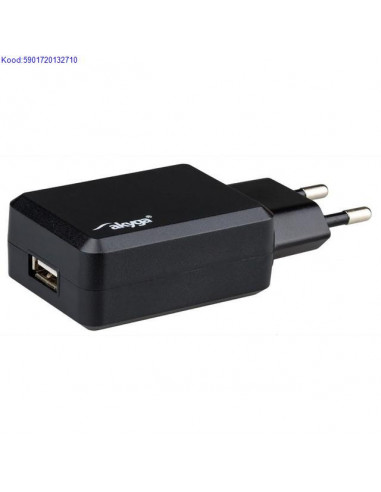 USB laadija 220V vooluvrgust Akyga 21A must 1125