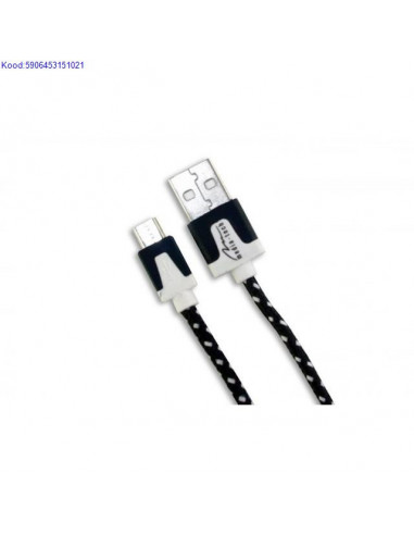 USB kaabel MaleA to MicroB Mediatech 2m 1391