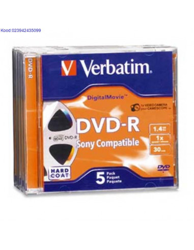 DVDR minitoorik 4x 14GB Verbatim videokaamerale 629