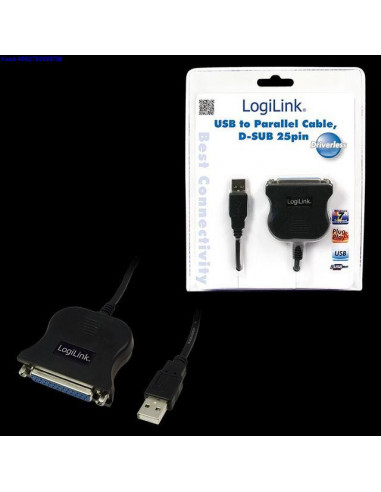 USB to LPT 25pin kaabel 18m LogiLink ArtUA0054 711