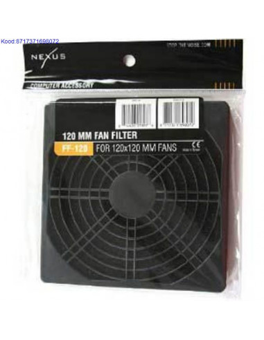 Ventilaatori filter 120mm Nexus must 724